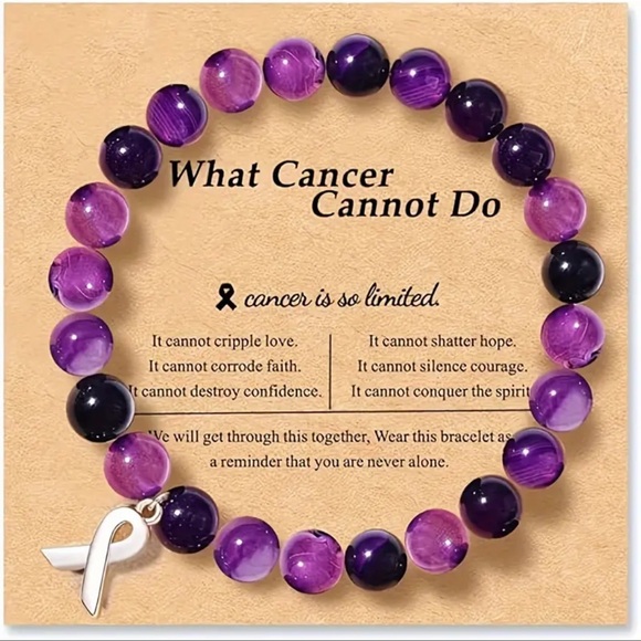 Breast Cancer Awareness, Silver Ribbon,
Purple Stone, NEW, inspiration - Picture 6 of 10